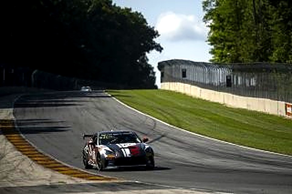 The #90 climbing a hill at Road America