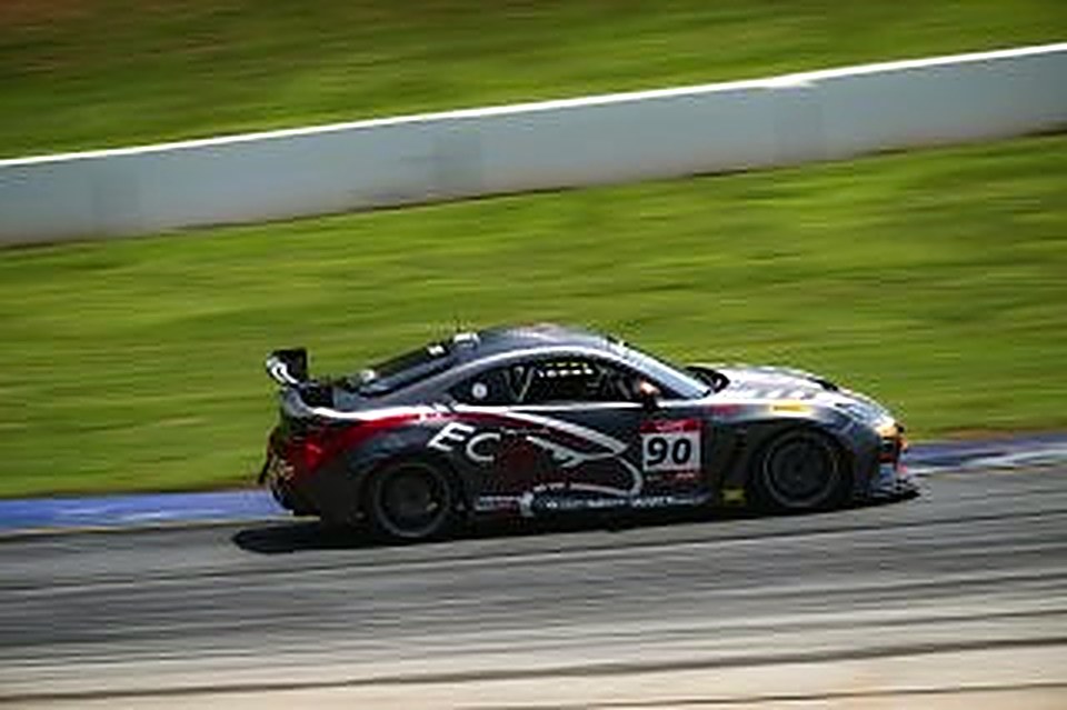 Side view of the #90 with ECR graphics at Road Atlanta