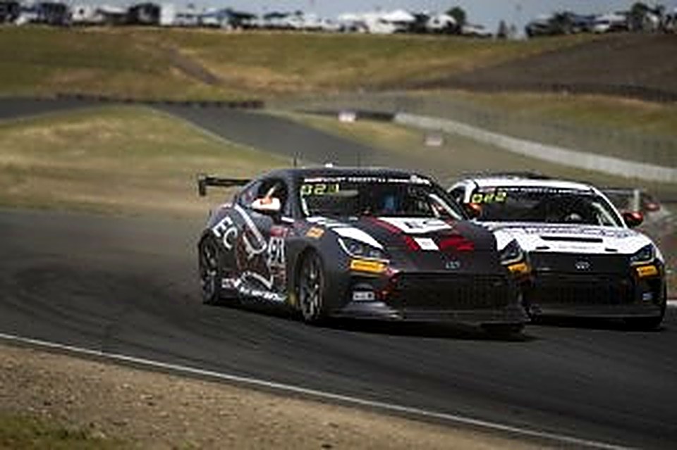 The #90 side by side with a rival at Sonoma